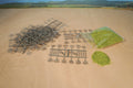 1535 - Vines in a kit + flocking / 120 pc KIT
