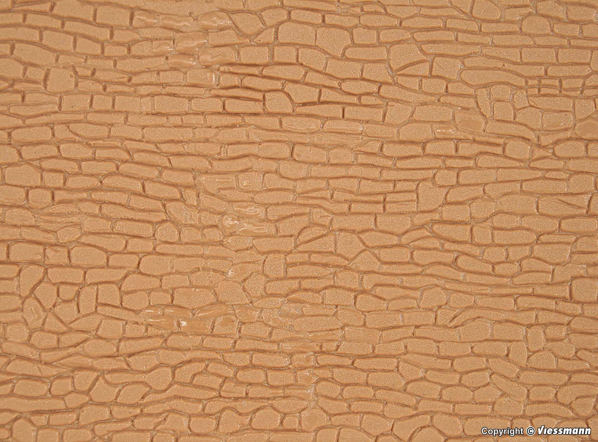 34120 - HO Wall section, natural stone 20x12cm