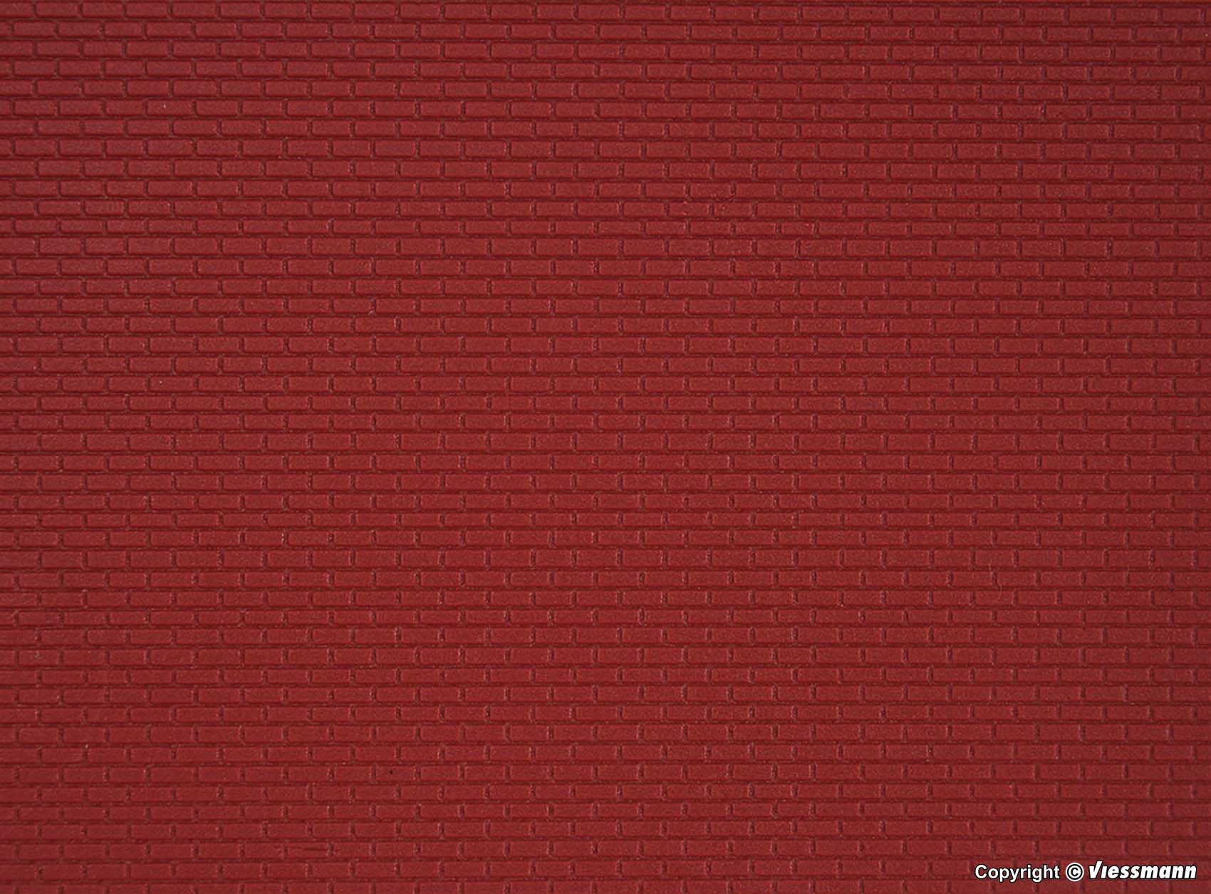 34122 - HO Plastic red brick plate 20x12cm