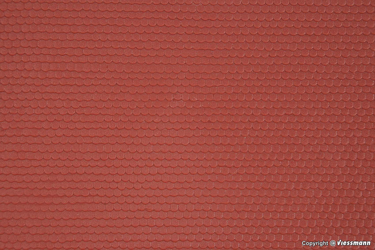 34140 - HO Roof plate tile with ridge 20x12cm