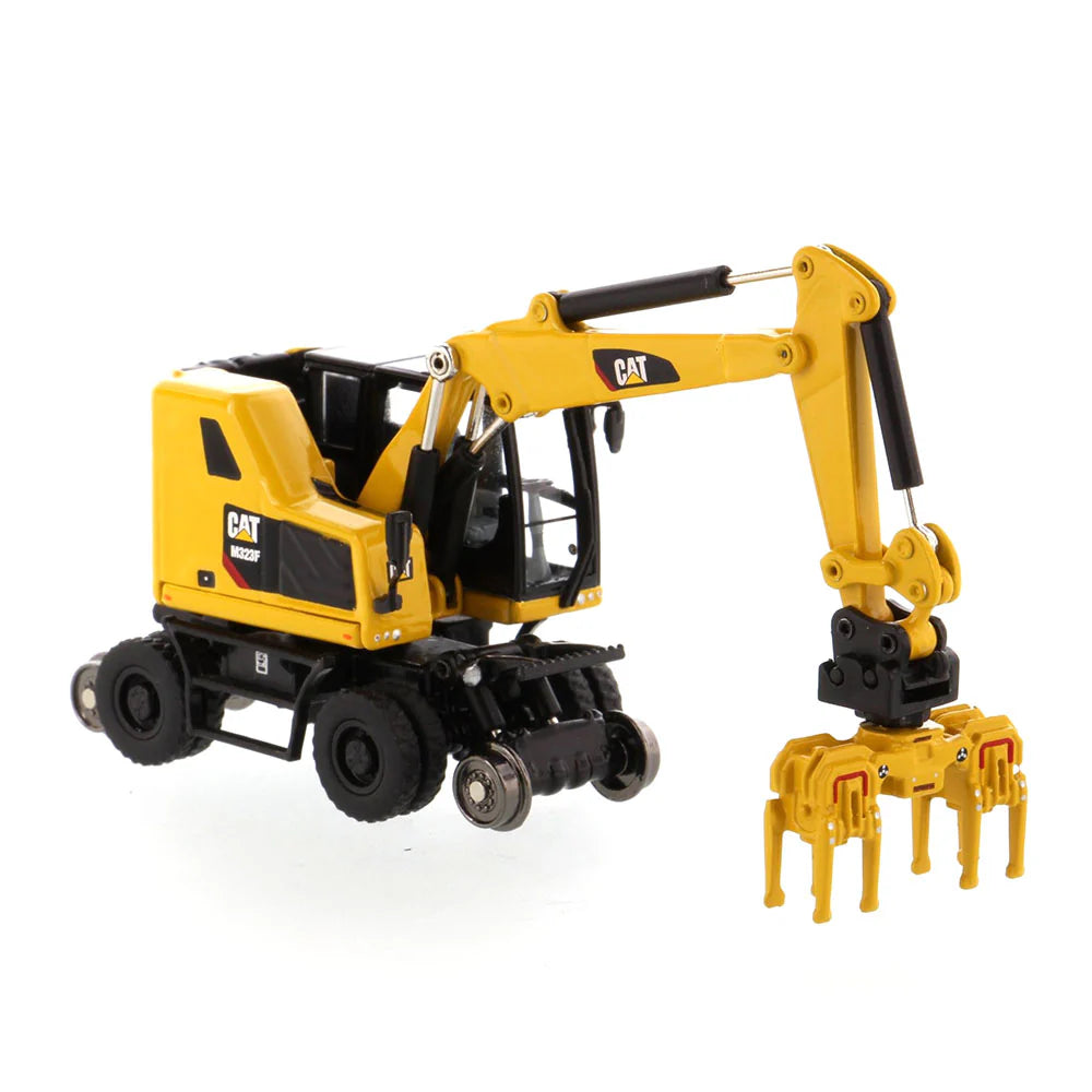 85656 - Cat M323F Railroad Wheeled Excavator CAT Yellow 1:87